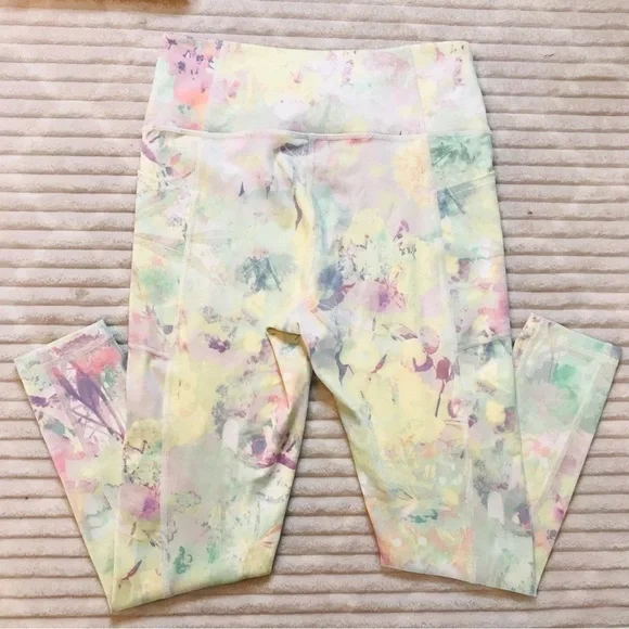 Victoria’s Secret Rainbow Leaves High Rise Essential Pockets Leggings Size 8 MED - Picture 4 of 7